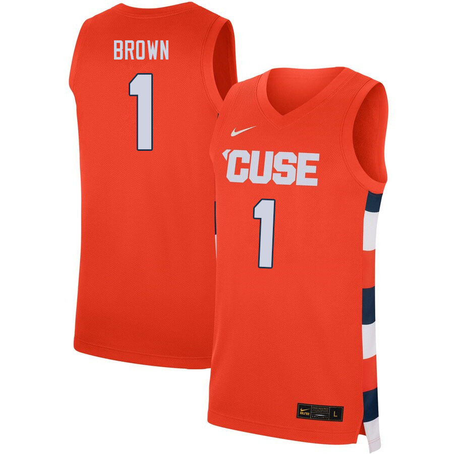 Men #1 Maliq Brown Syracuse Orange College 2022-23 Stitched Basketball Jerseys Sale-Orange